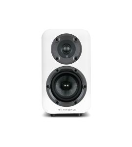 Wharfedale D320 bookshelf speaker, white sandex